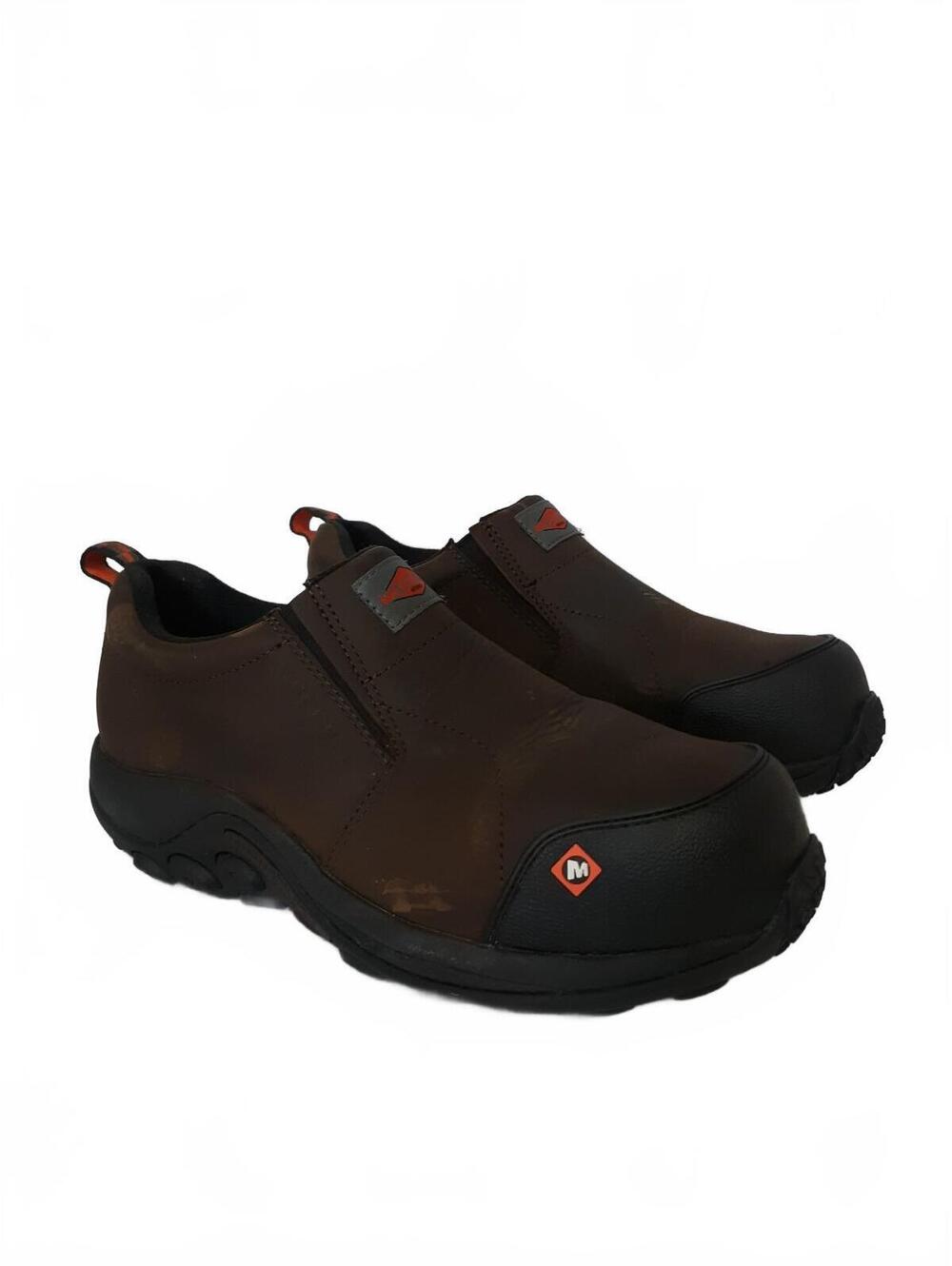Merrell Jungle Moc Men's Leather Comp Toe CSA Work Shoes Size 9 W Brown